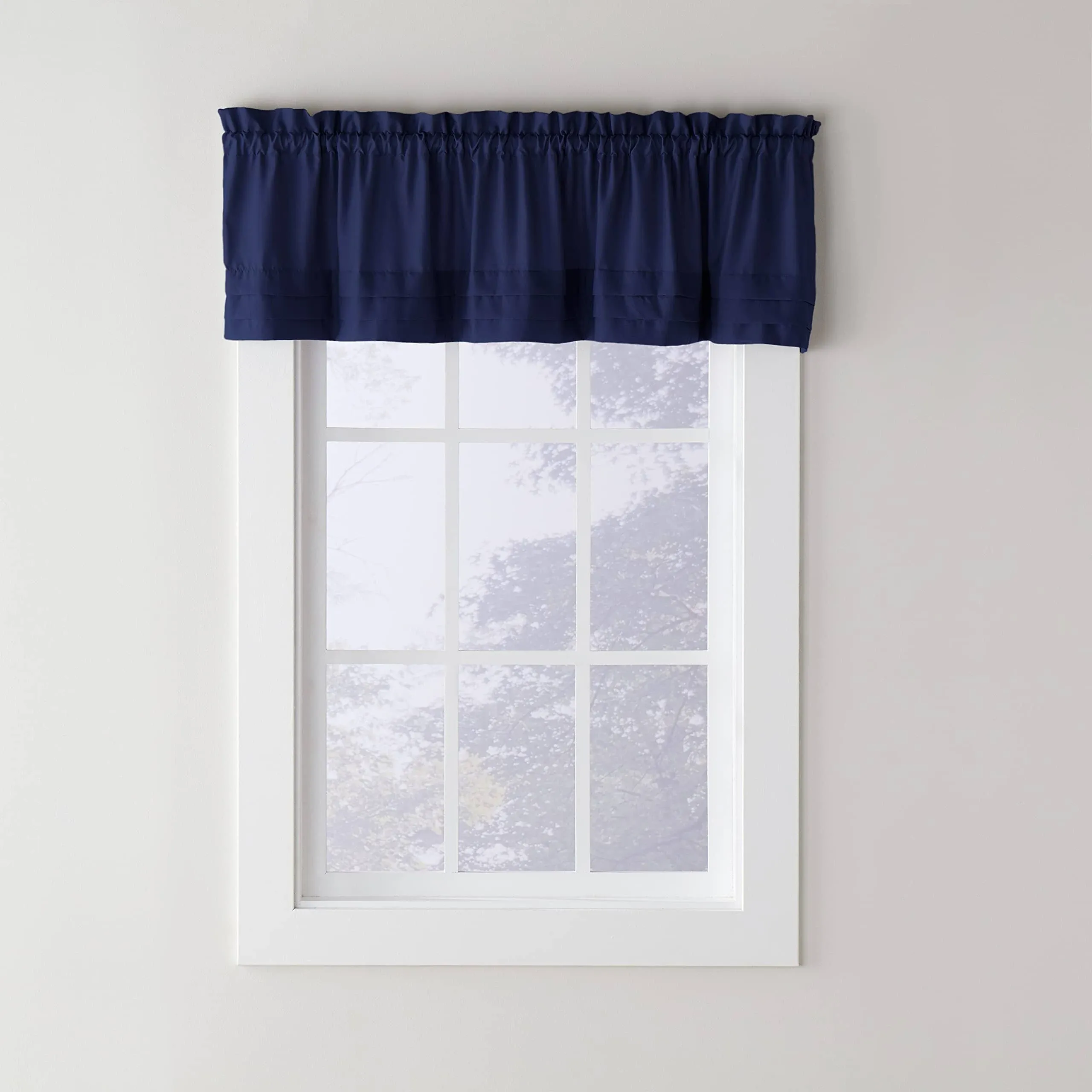 Saturday Knight Holden Curtain Valance; Navy