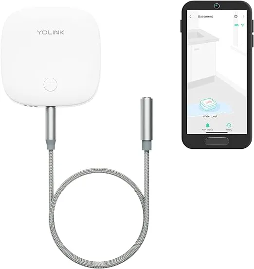 YoLink Water Leak Sensor 2,1/4 Mile World&#039;s Longest Range Smart Home Water Leak