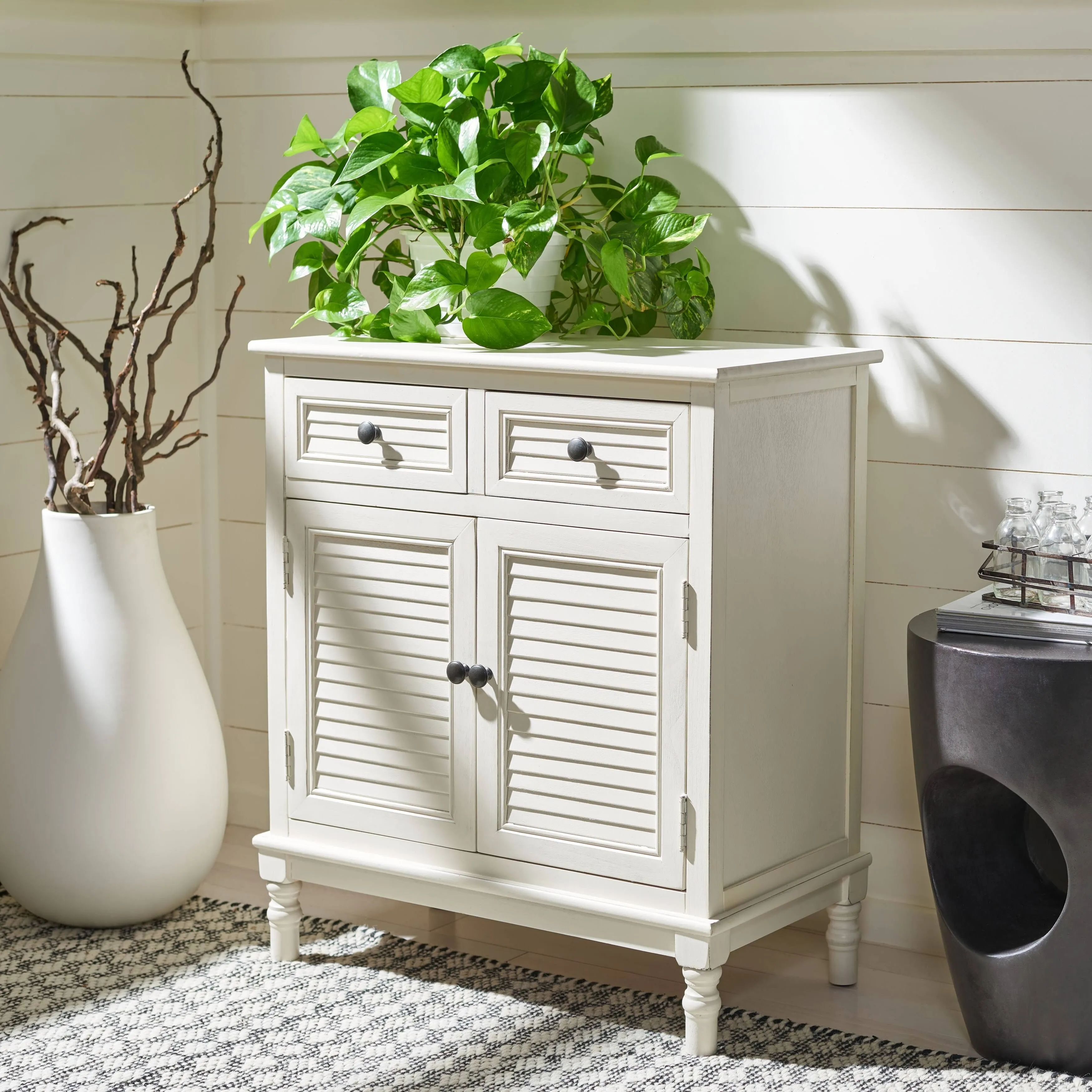 Safavieh Tate 2Drw 2 Door Sideboard - Distressed White