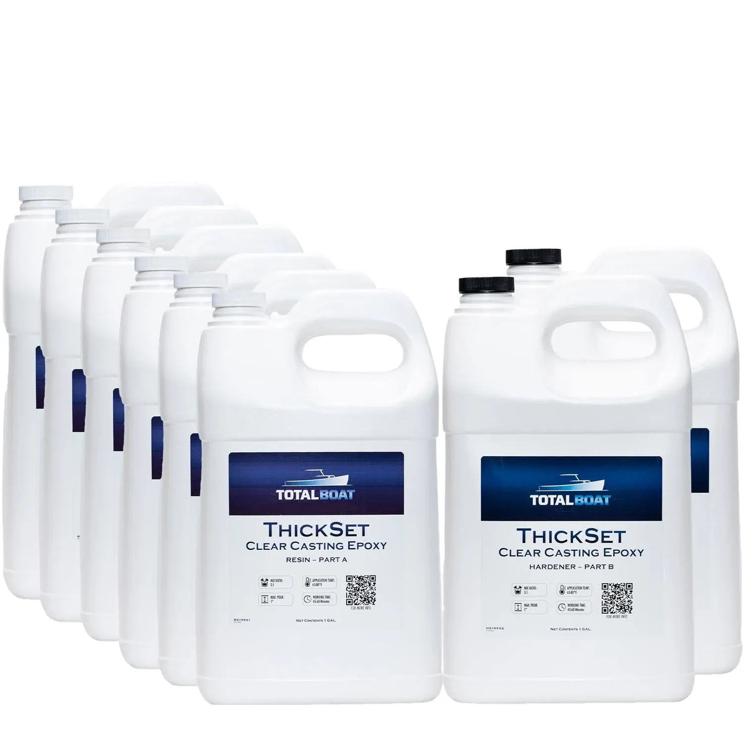 TotalBoat Thickset Deep Pour Clear Casting Epoxy Resin 8 Gallon Kit