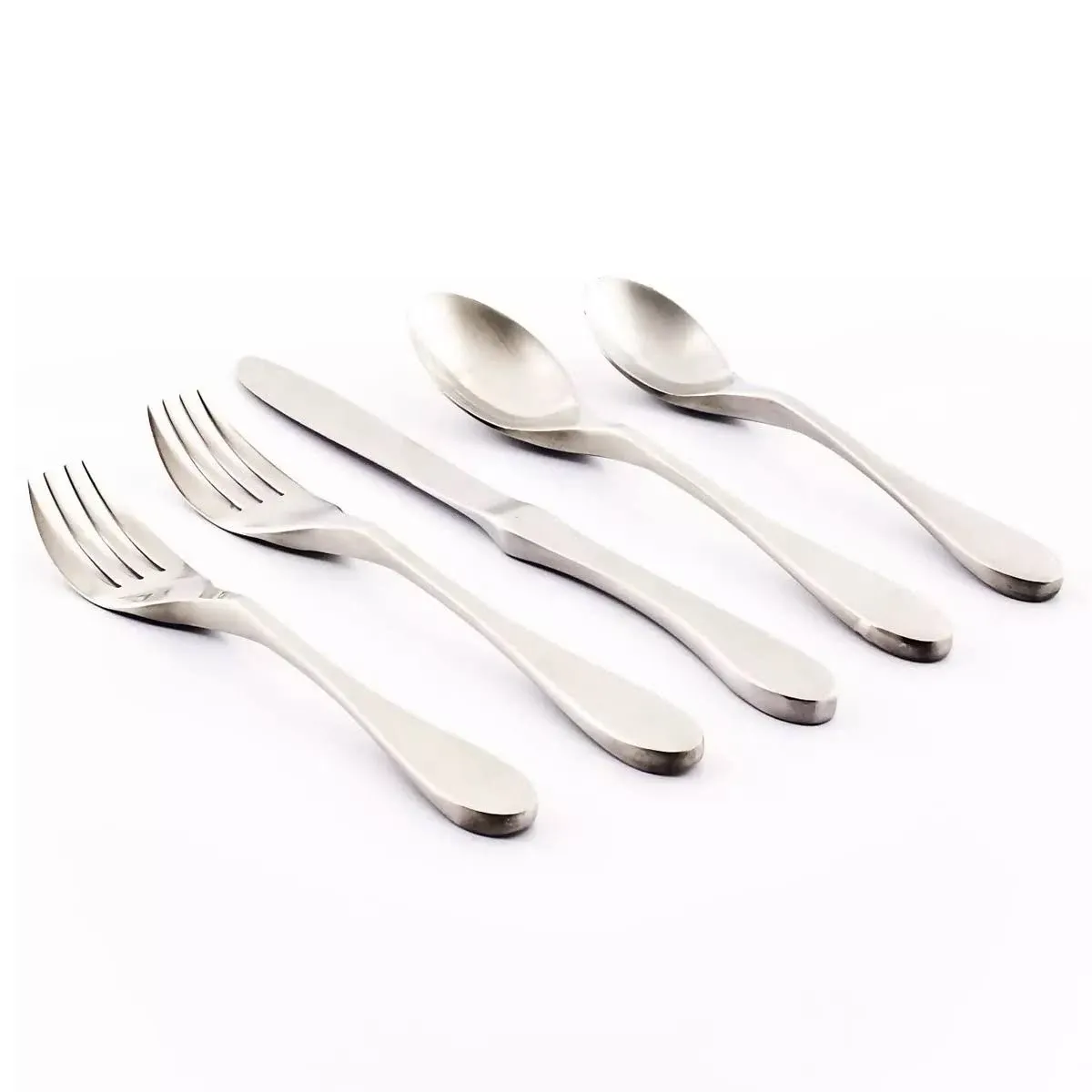 Knork 18/10 Stainless Steel 20 Piece Flatware Set Matte Silver