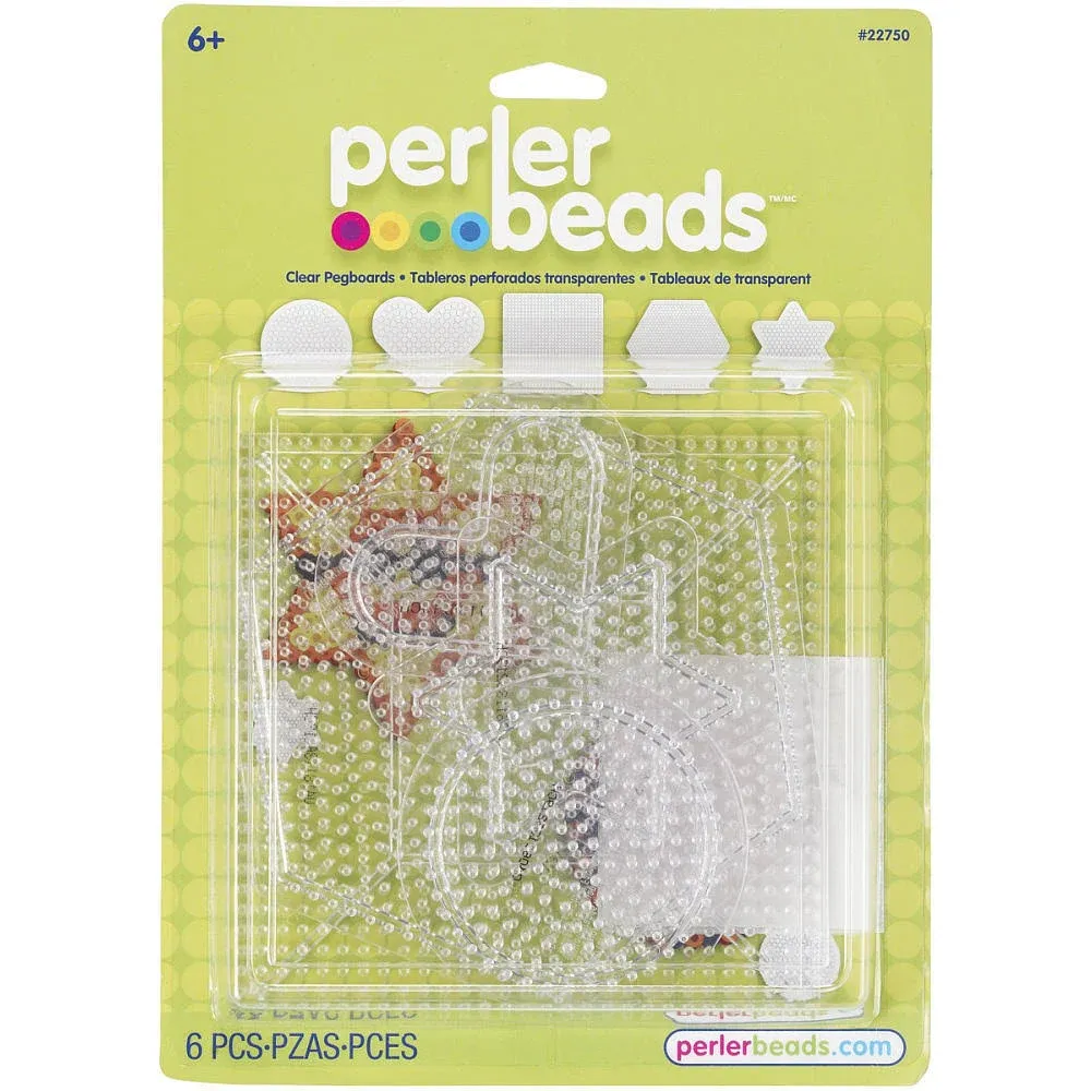 Small & Large Basic Shapes Clear Pegboards, Pack of 5