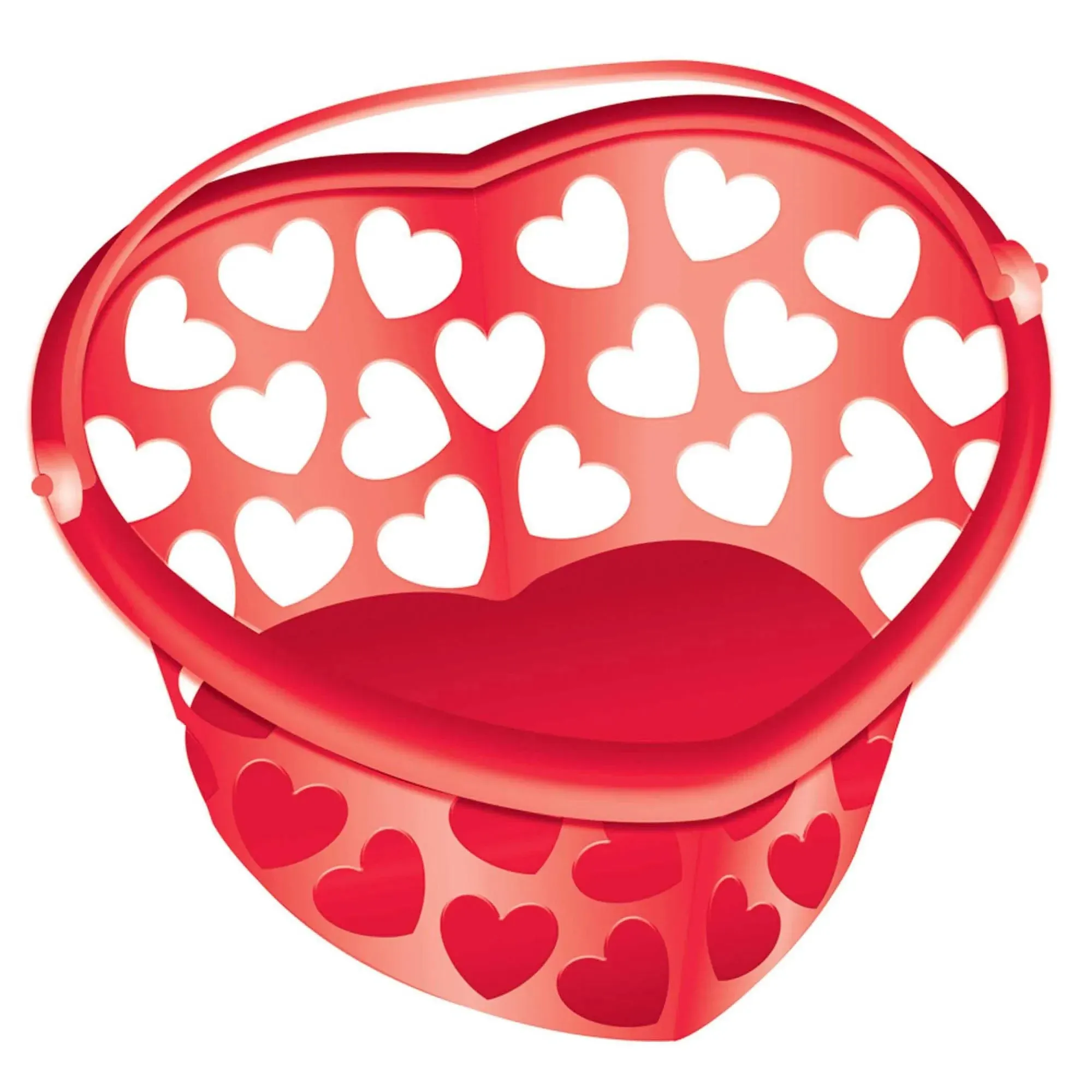 Amscan Red Heart Shaped Plastic Container