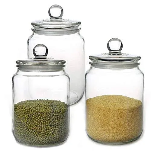 Glass Jarscandy Jar With Lid For Householdfood Grade Clear Jars 1/2 Gallon 3