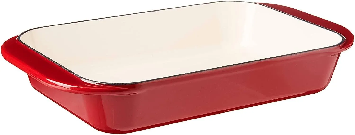 Cuisinart Enameled Cast Iron Red 14" Roasting/ Lasagna Pan