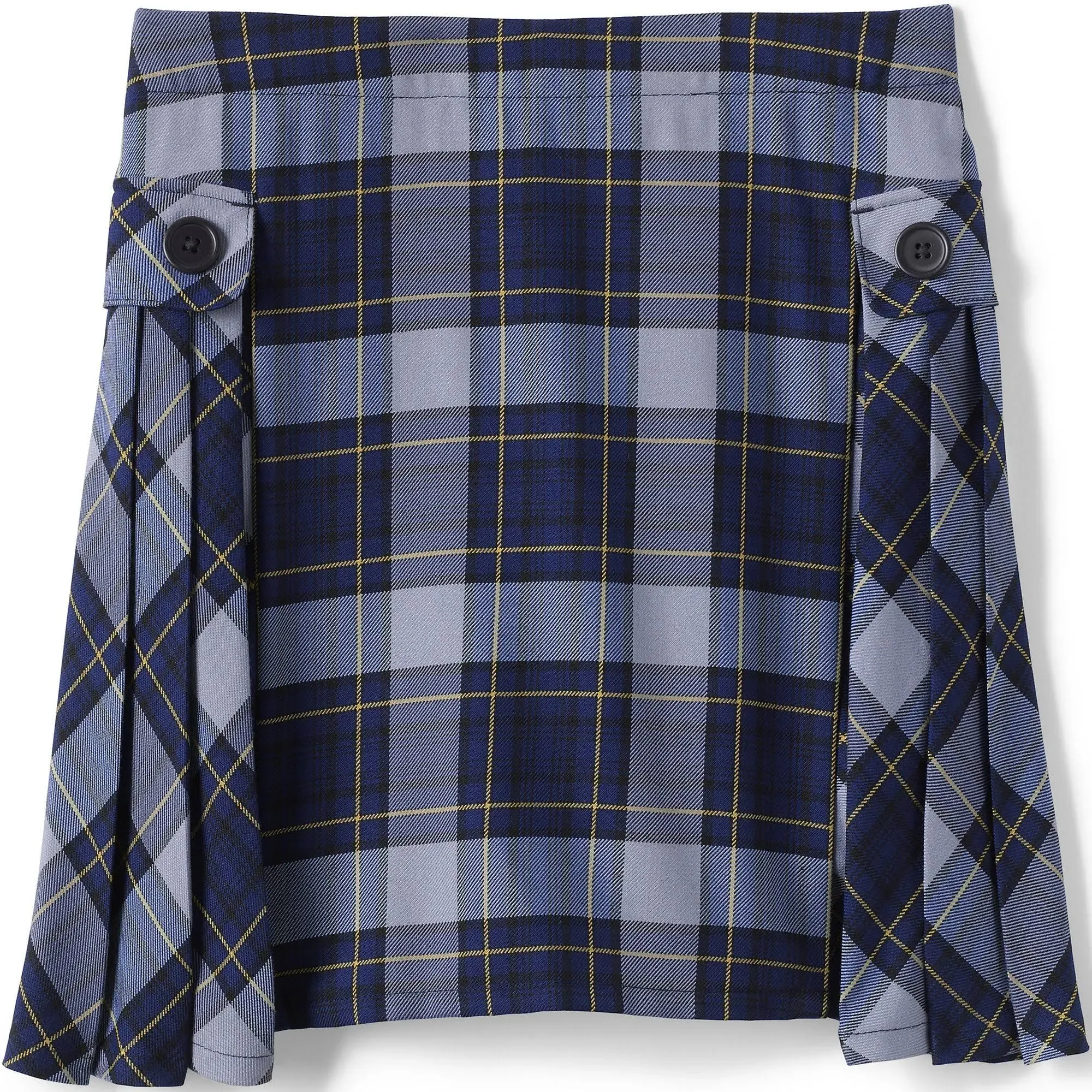 Lands' End Girls' Side Pleat Plaid Skort