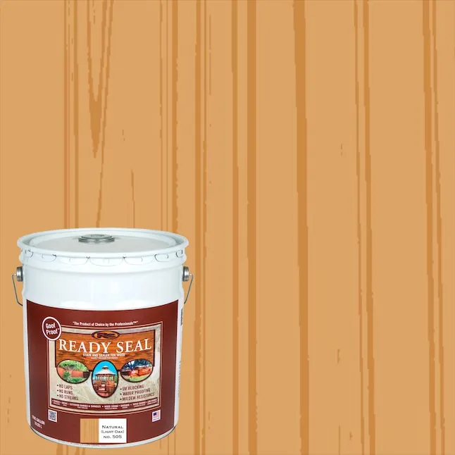 Ready Seal 505 Exterior Stain and Sealer for Wood, 5-Gallon, Light Oak