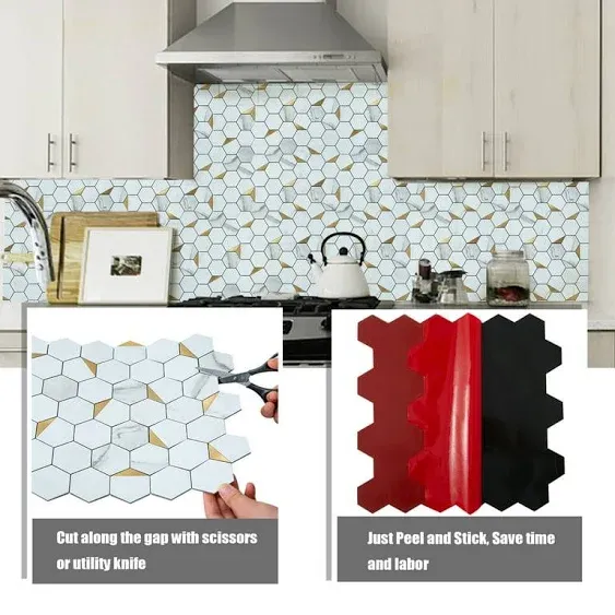 Art3d Peel and Stick Backsplash Tile for Kitchen Bathroom