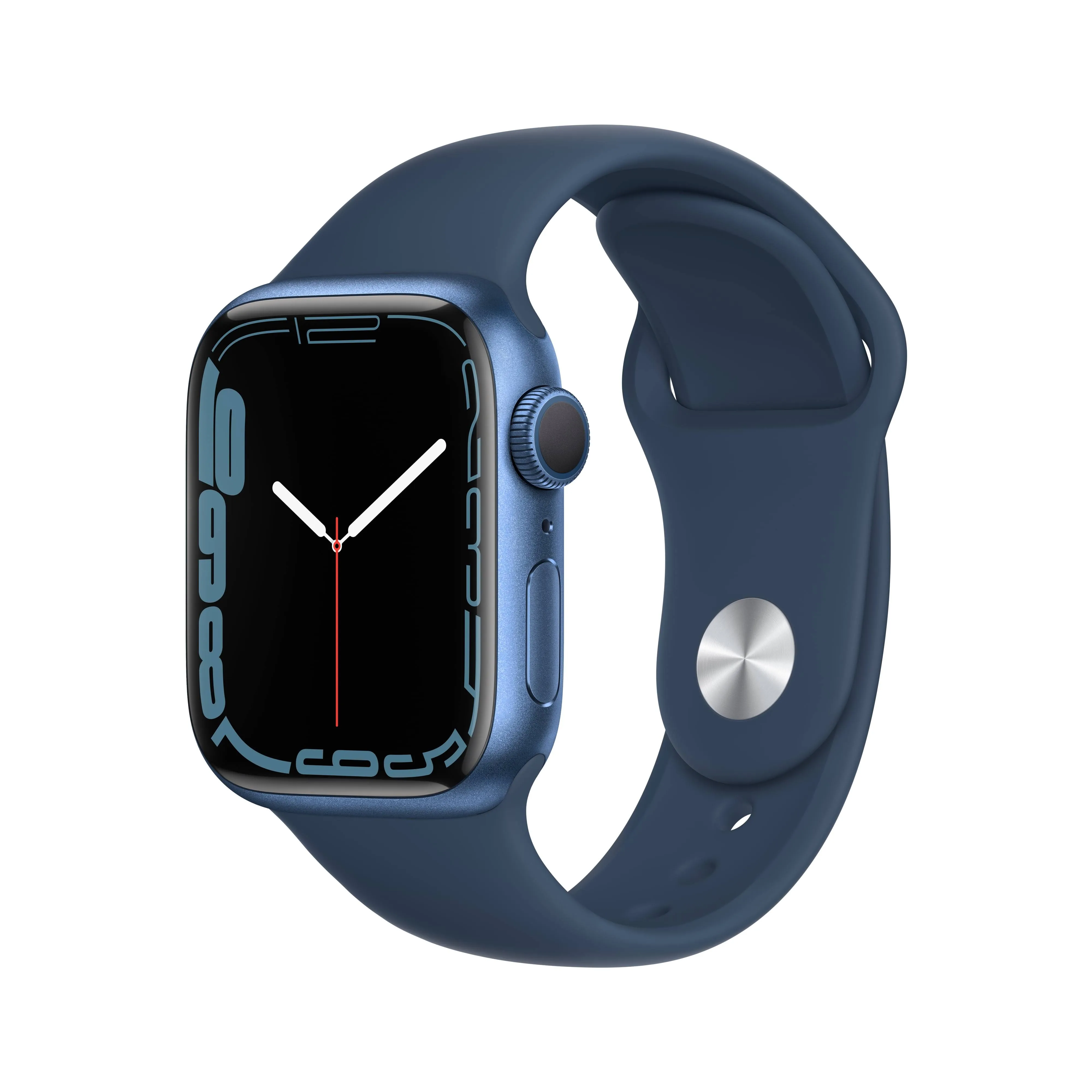 Apple Watch Series 7 [GPS 41mm] Smart Watch w/Midnight Aluminum Case with Midnight Sport Band. Fitness Tracker, Blood Oxygen & ECG Apps, Always-On Retina Display, Water Resistant