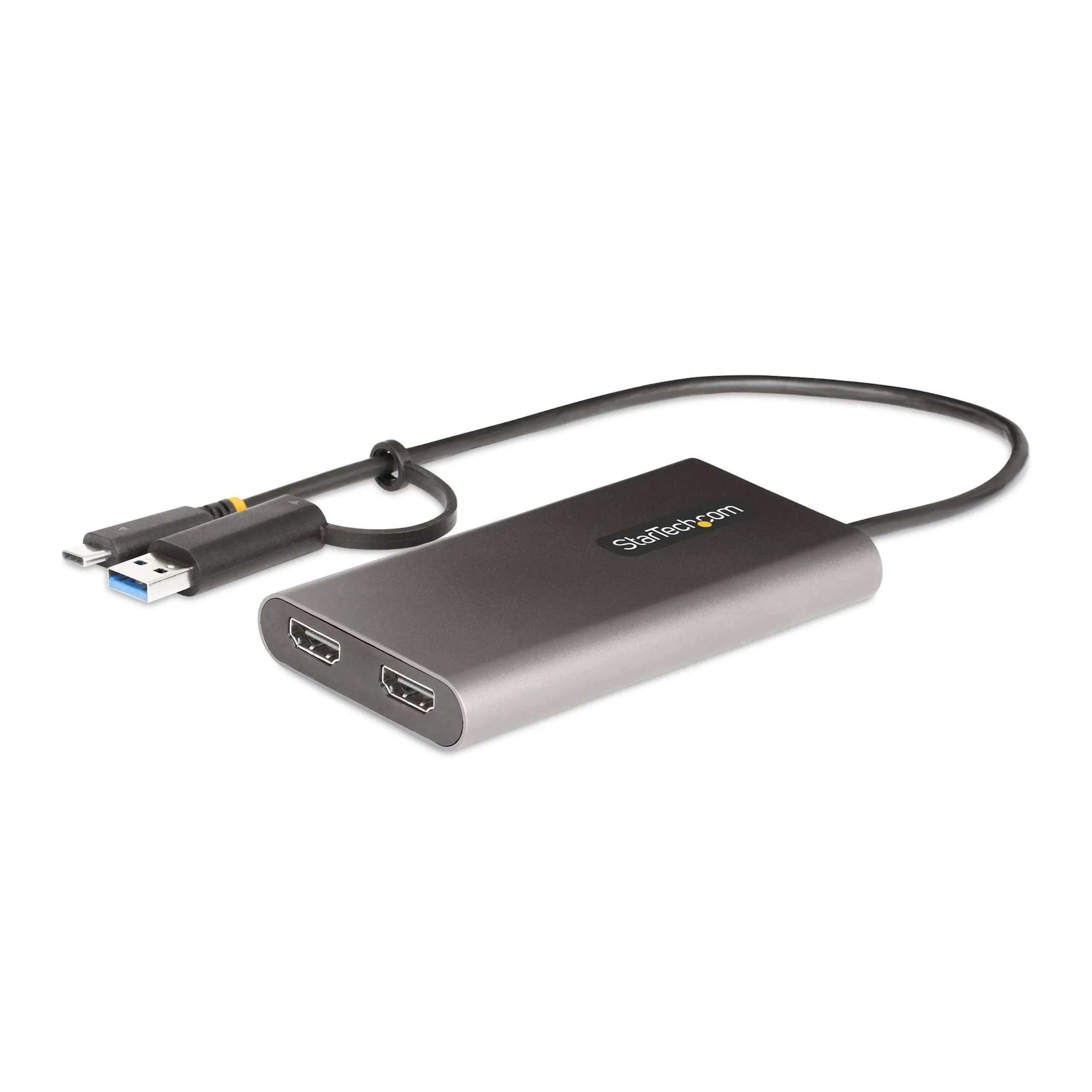 StarTech.com USB-C to Dual-HDMI Adapter, USB-C/A to 2x Hdmi, 4K 60HZ,