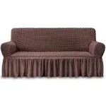 Sofa Slipcover Brown Sofa Cover 1 Piece Easy Fitted Sofa Couch Cover Universal H