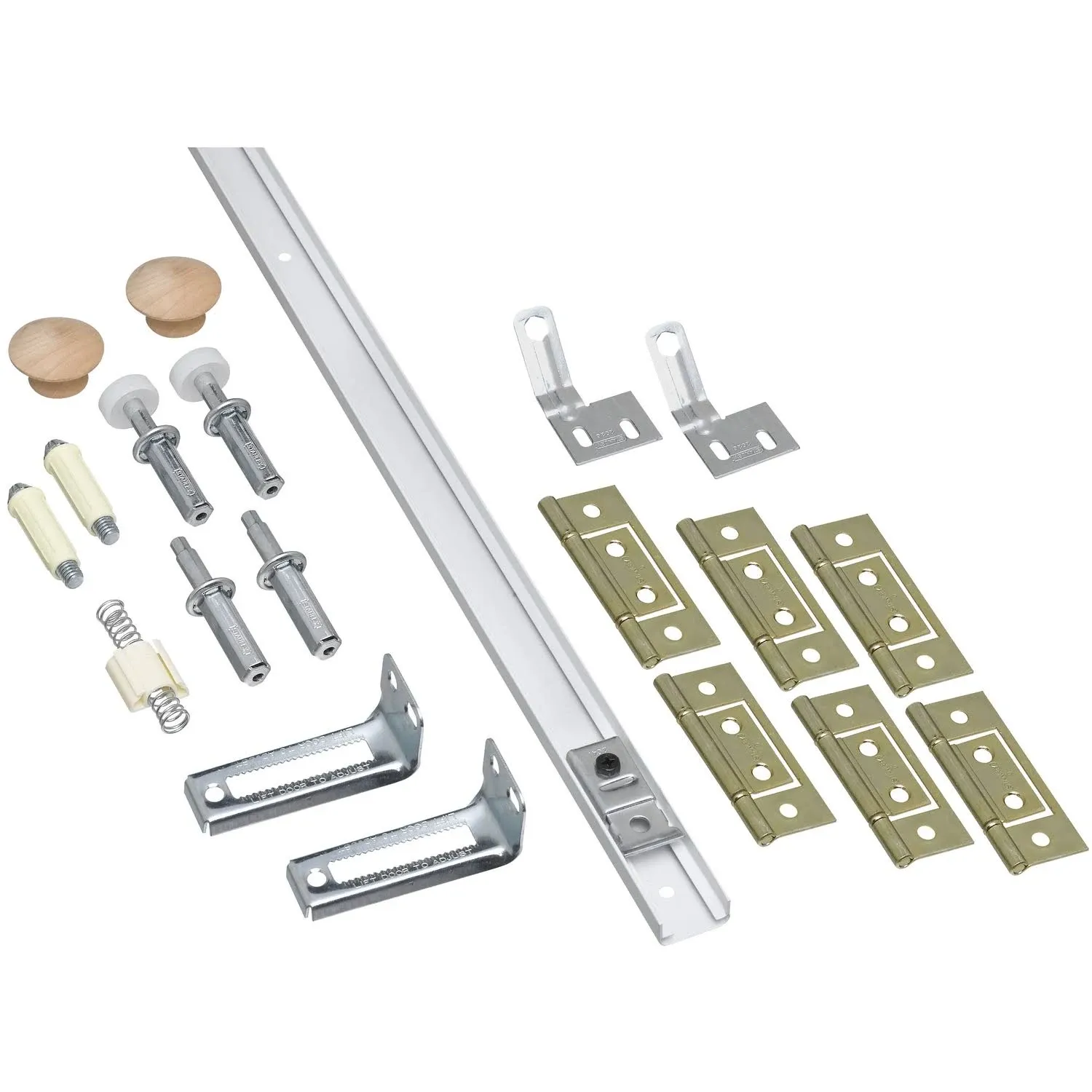 Folding Door Hardware Set, White, 72-In. -N343-749