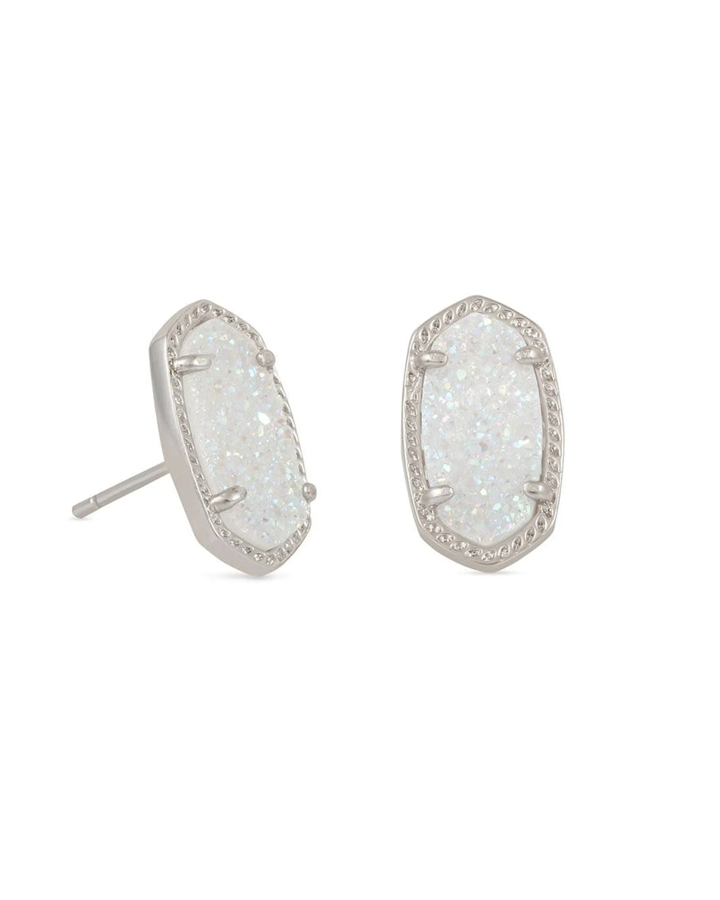 Kendra Scott Ellie Gunmetal Stud Earrings - Black Drusy