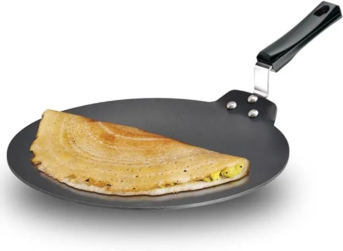 Hawkins Futura Nonstick Dosa Tava, Diameter 33 cm (13 inch), Thickness 4.88 mm (Black) NDT33