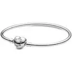 Pandora Moments Heart Clasp Silver Bangle - 21cm