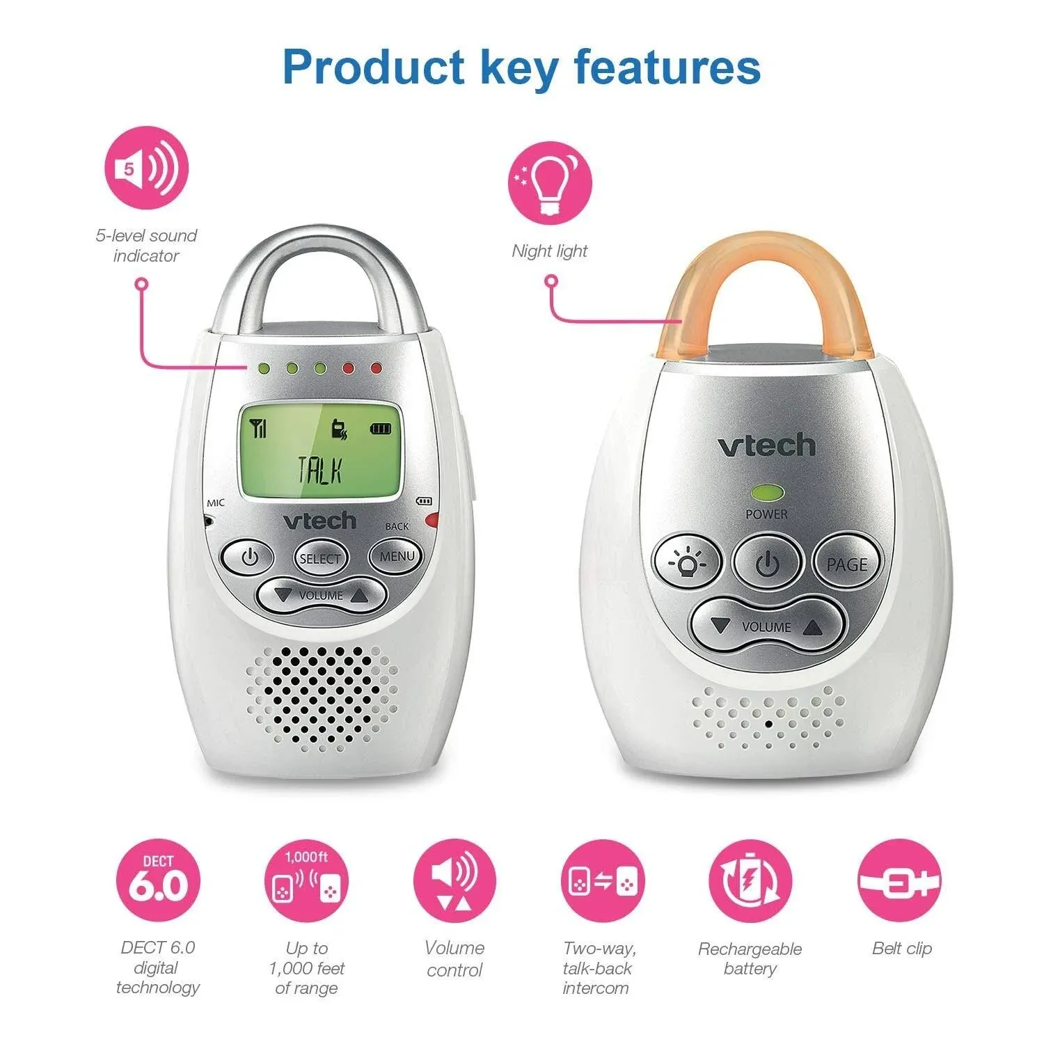 VTech DM111 Digital Audio Baby Monitor