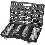 VEVOR Tap and Die Set, 110-Piece Include Metric Size M2 to M18, Bearing Steel Taps and Dies