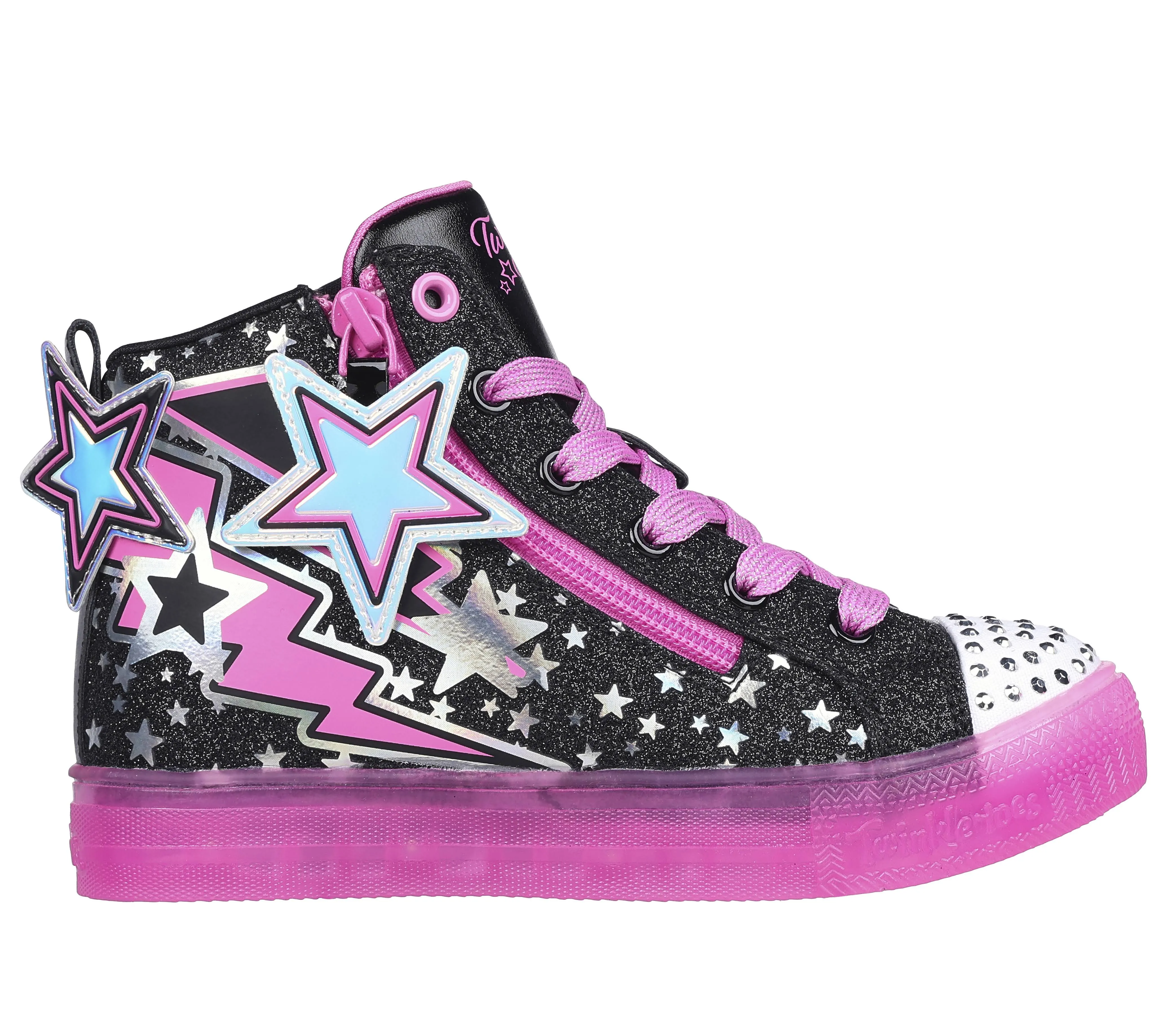 Skechers Girls' Shuffle Brights electric Star