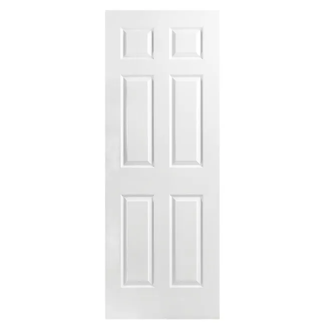 Masonite 80 in. 1.375 in. Primed 6-Panel Hollow Core Composite Slab Interior Door