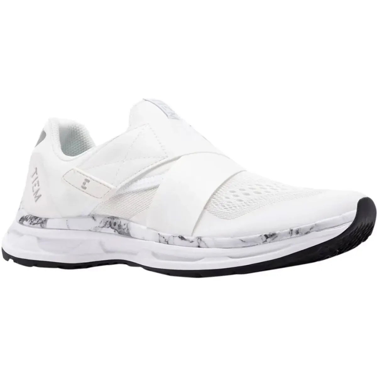 Tiem Athletic Women's Slipstream Indoor Cycling Shoe in White Marble - Size: 6