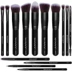 SHANY Black Bombshell 14-Piece Complete Makeup Brush Set - 14 PCS