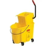 Rubbermaid Commercial 758088YW Wavebrake 35 Quart Bucket/Wringer Combinations Yellow