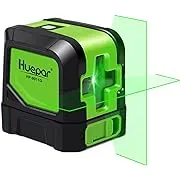 Huepar 9011G Cross Line Laser - DIY Self-Leveling Green Beam Horizontal and Vert