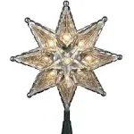 Kurt Adler 10-Light 8" 8-Point Clear Star Tree Topper