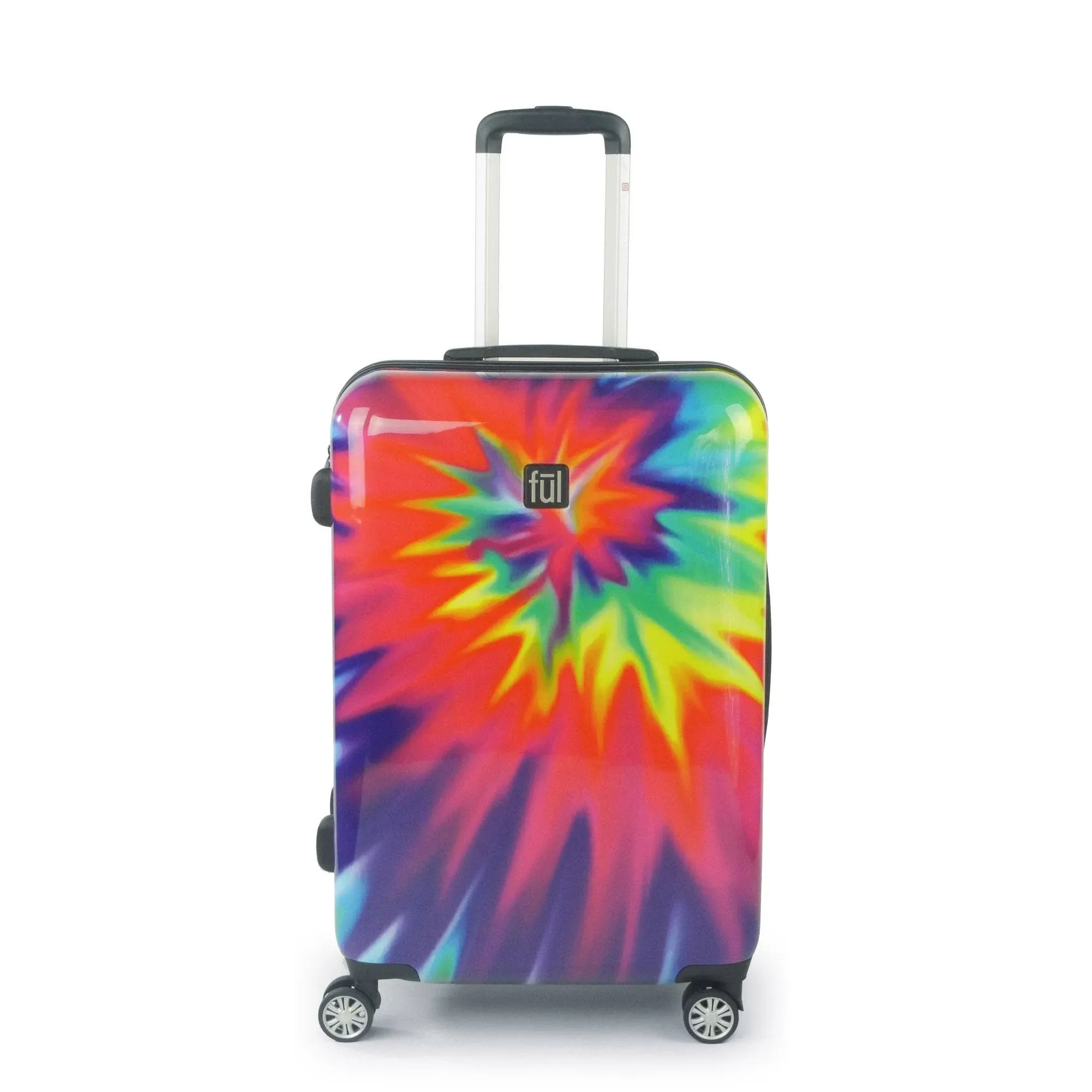 Tie-dye Rainbow Swirl 28&#034; FŪL Spinner Rolling Luggage