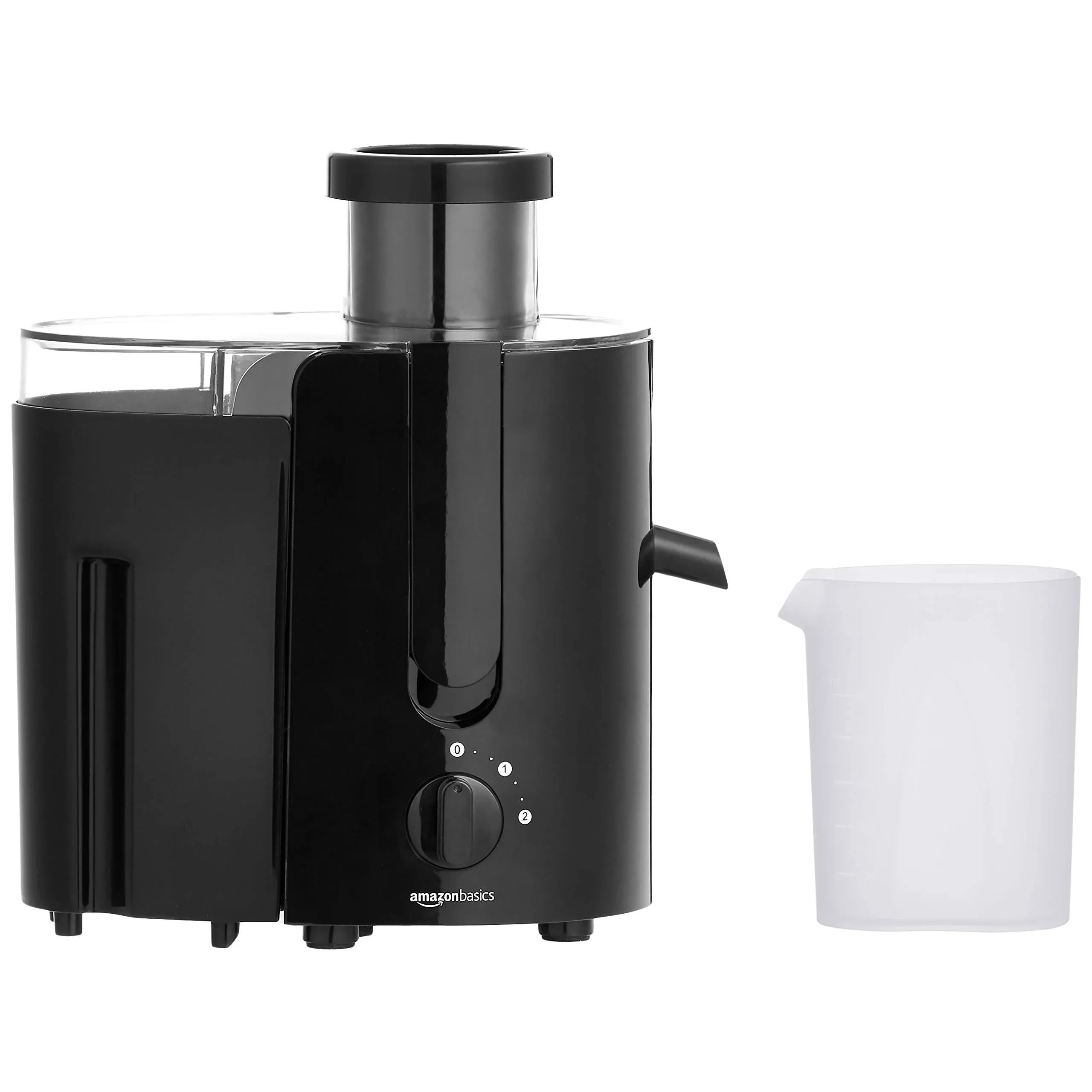  Amazon Basics Wide-Mouth, 2-Speed Centrifugal Juicer with Juice Jug and Pulp Co