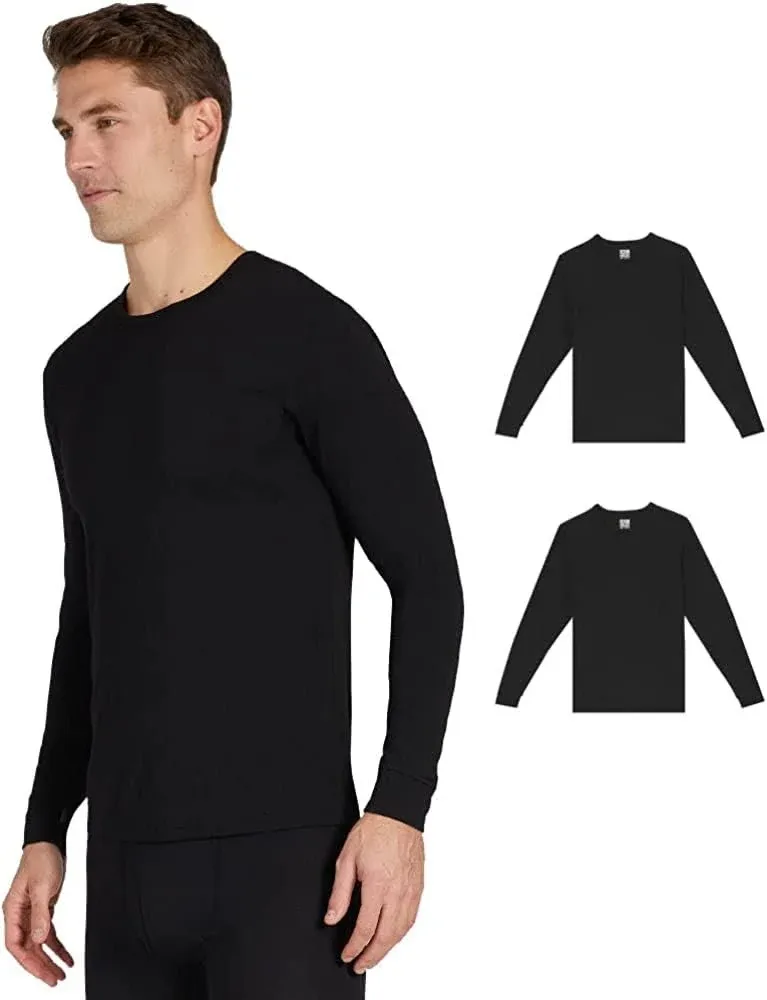 32º Degrees 32 Degrees Men's 2-Pack Performance Lightweight Thermal Baselayer Crewneck Top