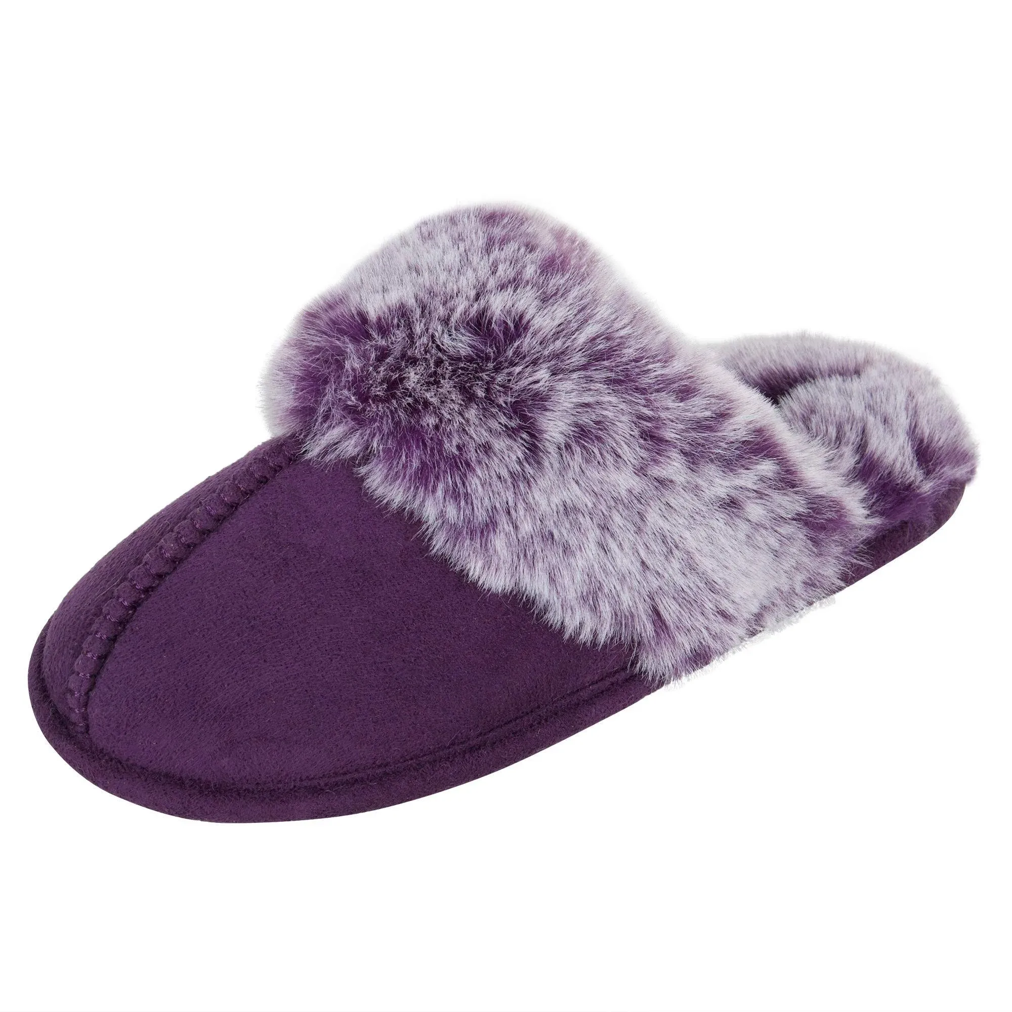 Jessica Simpson Girls Comfy Slippers - Cute Faux Fur Slip-on Shoes Memory Foam House Slipper