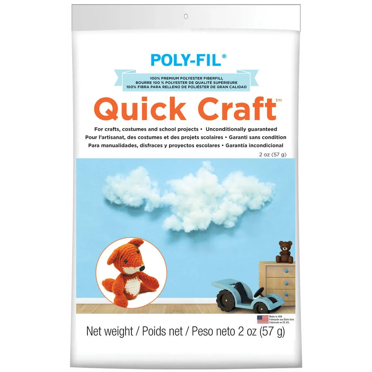 Fairfield Quick Craft Polyester Fiberfill-2oz