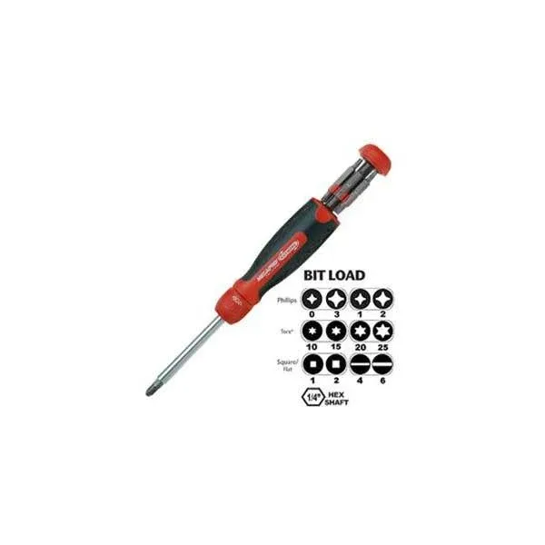 Megapro 211R2C36RD Ratcheting 13 in 1 Multi-Bit Screwdriver