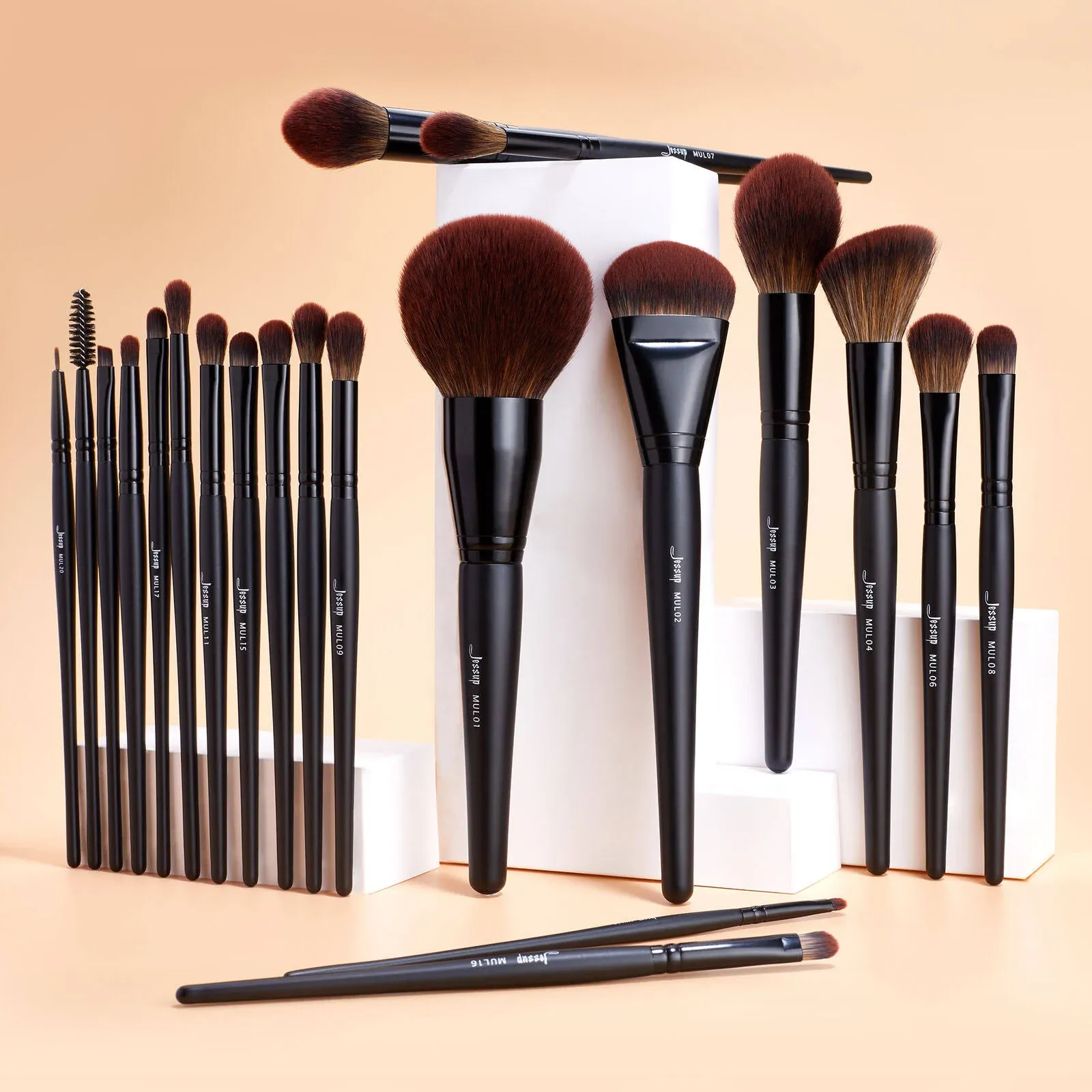 Jessup Makeup Brushes Set 21pcs Powder Blush Eyeshadow Concealer Lip Eye Brush