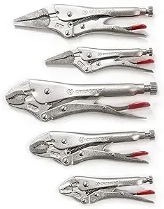 Crescent CLP5SETN-08 5 Pc. Curved and Long Nose Locking Plier Set