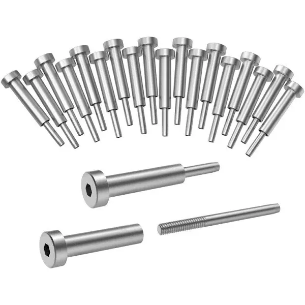 BLIKA 20 Pack 1/8" Invisible Cable Railing Kit, Invisible Receiver and Swage Stud End for 1/8 Inch Deck Cable Railing, Swage Tensioner for 2"x2", 4"x4" Wood/Metal Posts, 1/8" Cable Railing Hardware