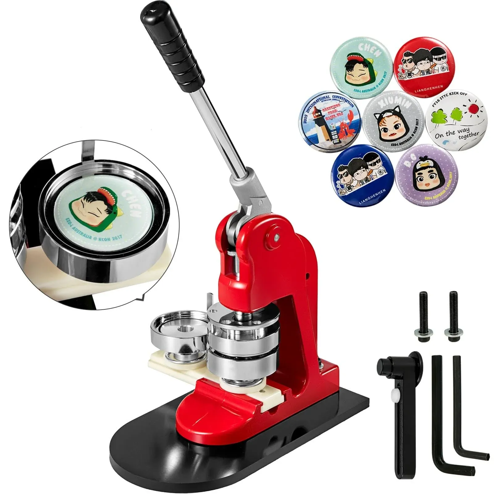 VEVOR Button Maker Button Badge Maker Press Machine Button Parts Circle Cutter