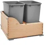 Rev-A-Shelf - 4WCSC-2135DM-2 - Double 35 Quart Pullout Waste Container