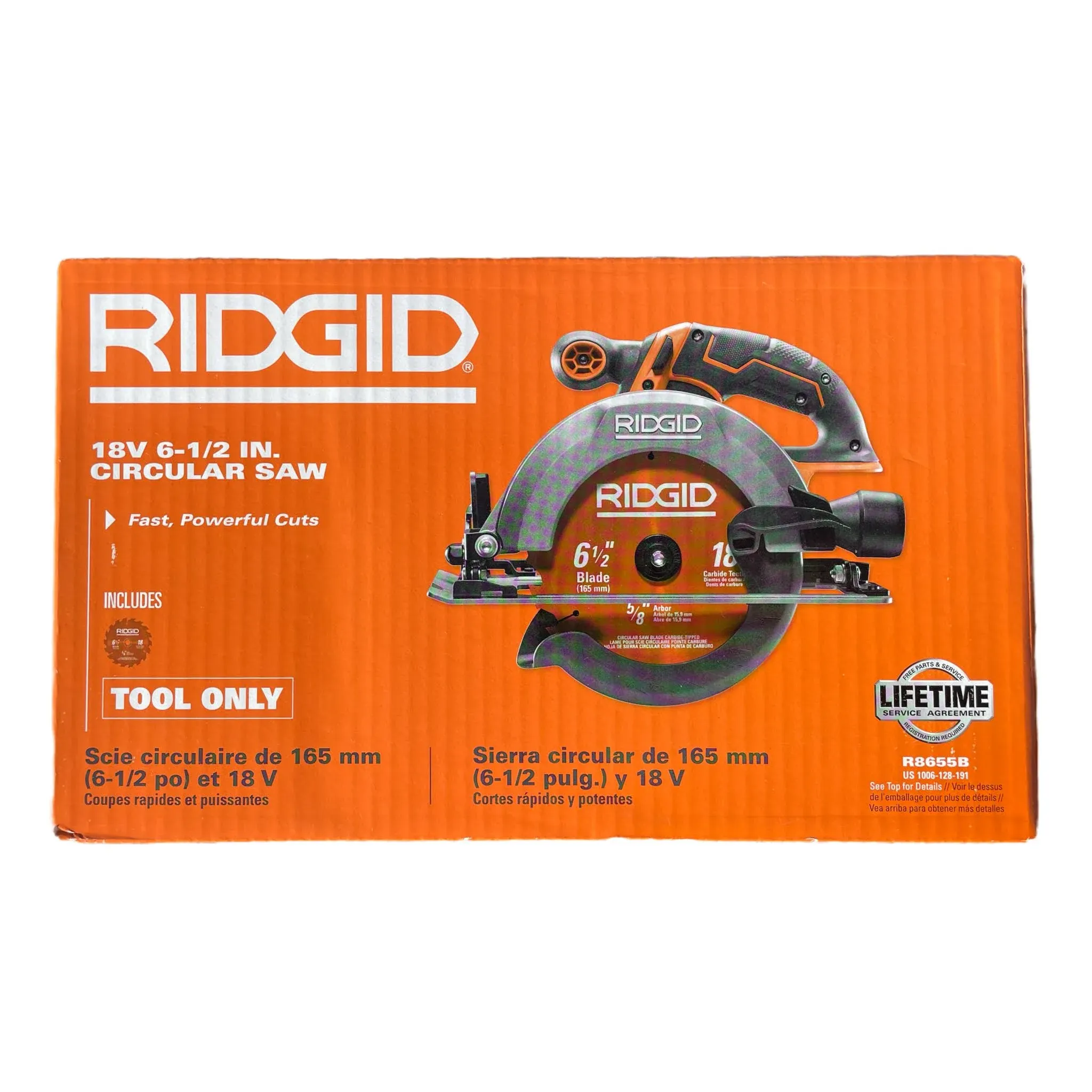 Ridgid R8655B 18V Cordless 6 1/2 in. Circular Saw (Tool Only)