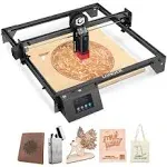 LONGER RAY5 Laser Engraver, 5W Laser Engraving Cutting Machine for Metal and Wood, 3.5-inch Color Touch Screen, Offline Engraving/Cutting