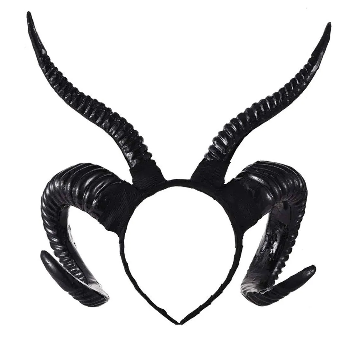  Gothic Antelope Sheep Horn Hoop Headband Forest Animal Aries Exhibition 