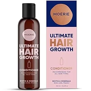 Moerie Ultimate Hair Growth Conditioner – For Longer, Thicker, Fuller Hair - Vegan Friendly Volumizing Hair Products – Paraben & Silicone Free – All Hair Types – Reverse Hair Loss – 8.45 fl oz (250ml)