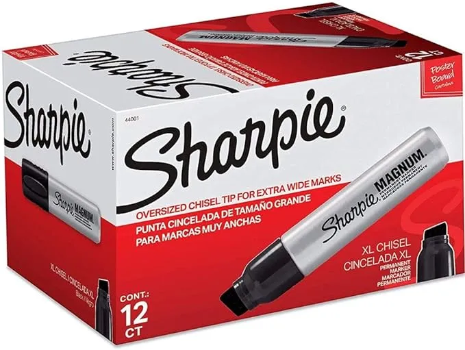 Sharpie® Magnum® Permanent Marker, Black, Pack Of 12