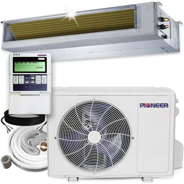 Pioneer 12,000 BTU Mini-Split Air Conditioner Heat Pump System Full Set