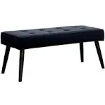 WestinTrends Velvet Tufted Bedroom Bench