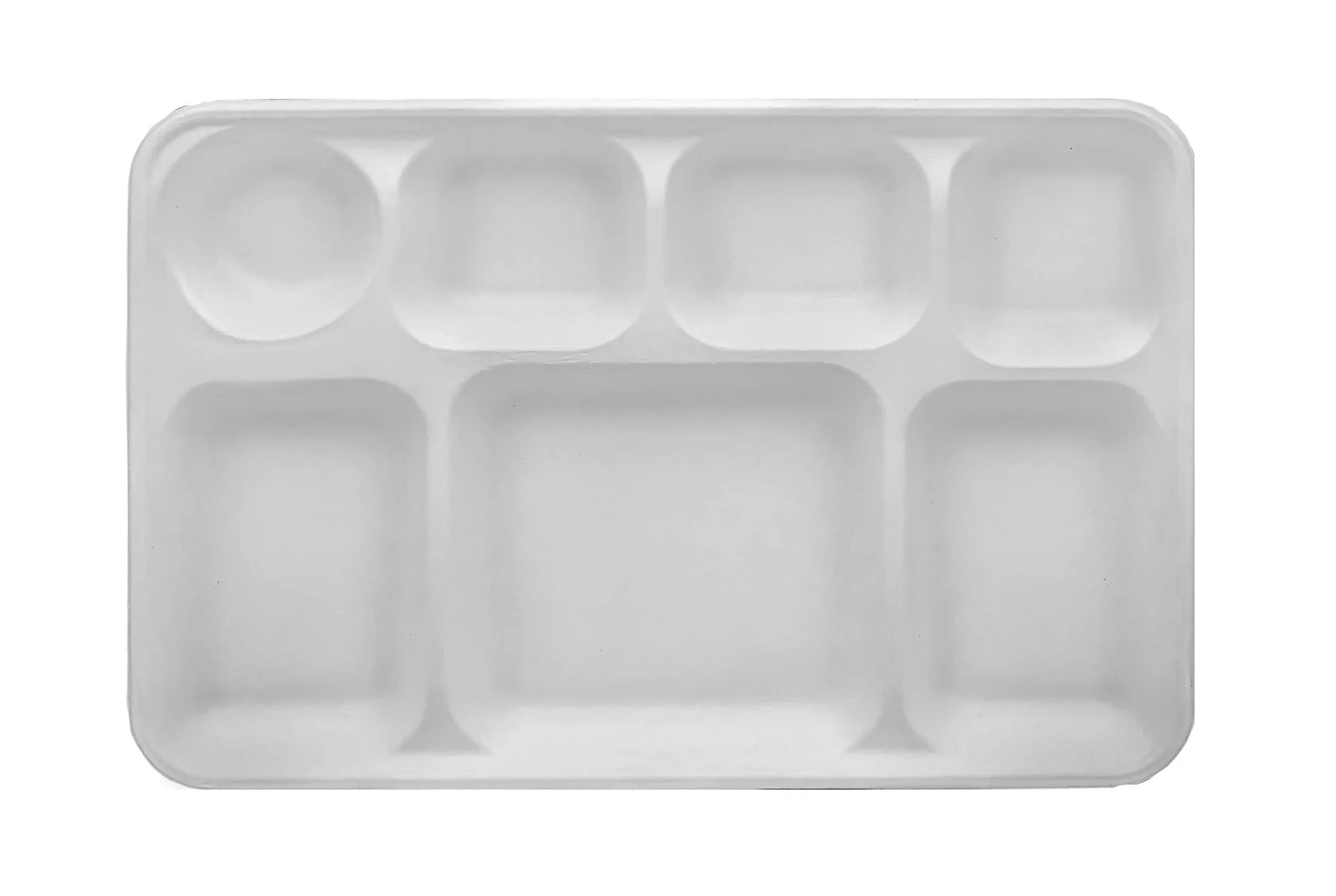 Pooja Bazar 9 Compartment Biodegradable Party Thali Plates (100 Pack)