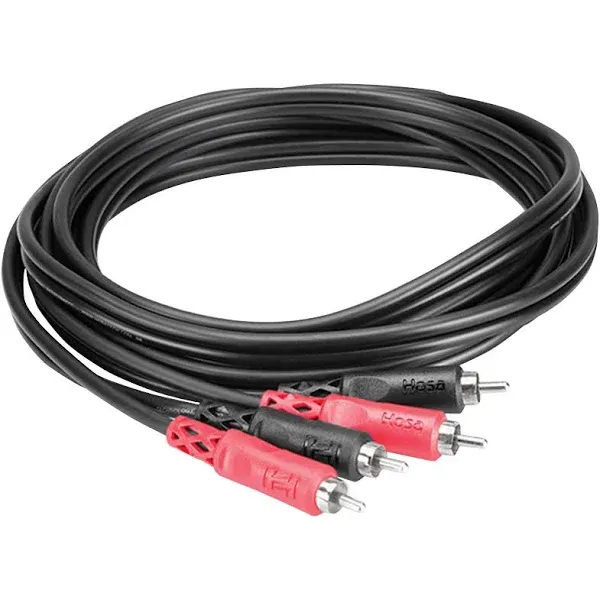 2 Hosa CRA-202DJ Dual RCA to RCA with Ground 6 Foot Cables