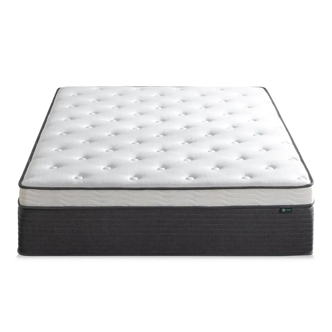 Zinus Comfort Essential 13 in. Medium Hybrid Euro Top Queen Pocket Spring Mattress MSSEGP-13Q