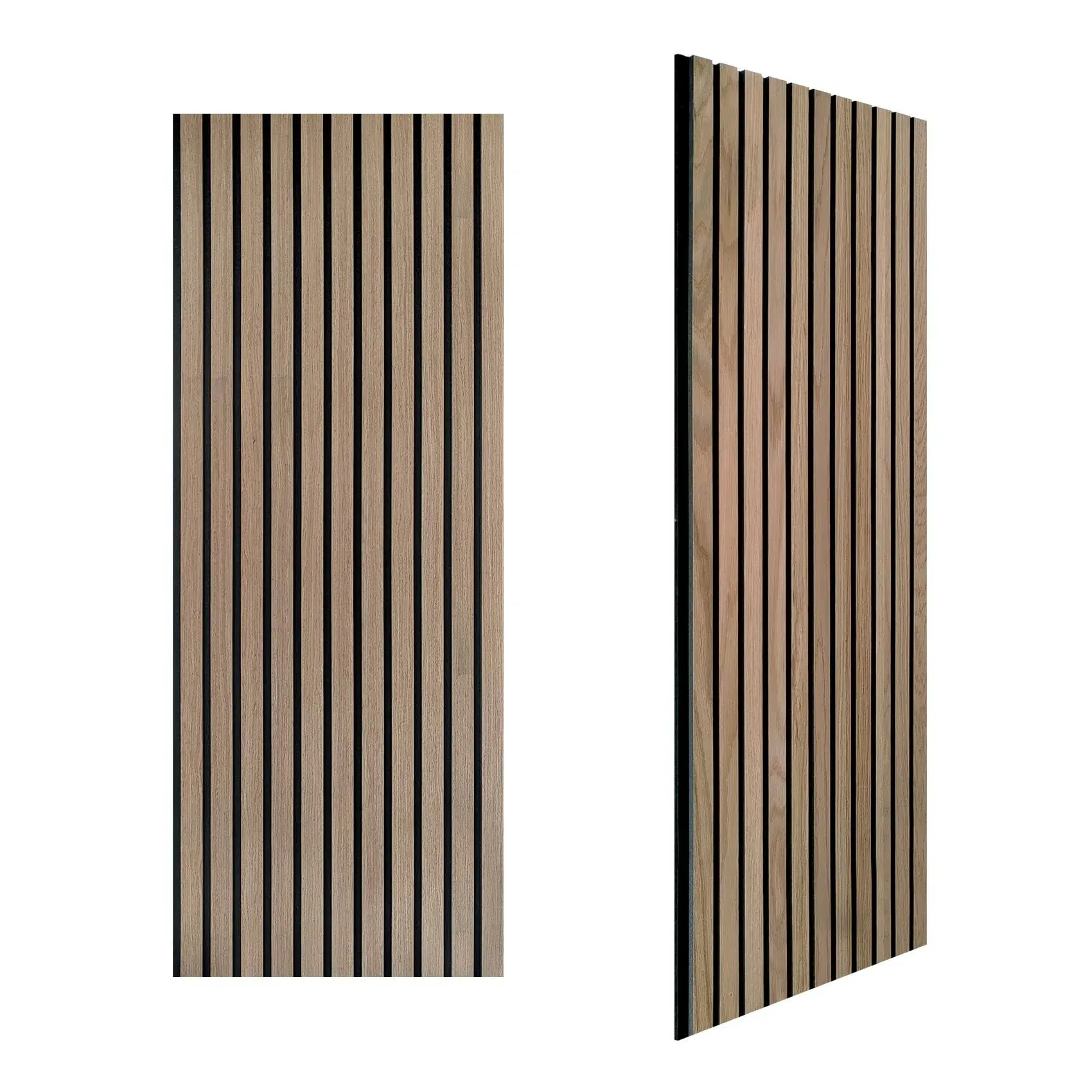 3D Slat Wood Wall Panels Acoustic Panels for Interior Wall Decor Walnut